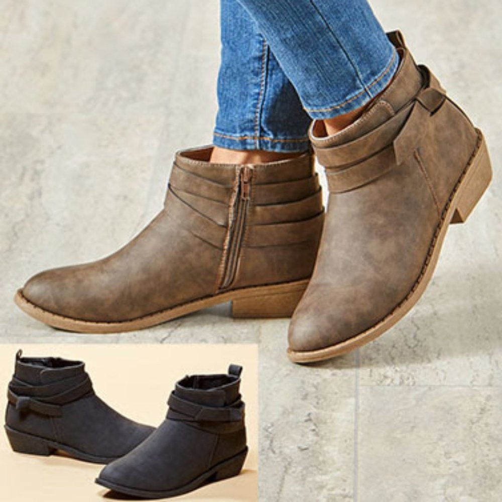Women's Ankle Boots with Knot Detail